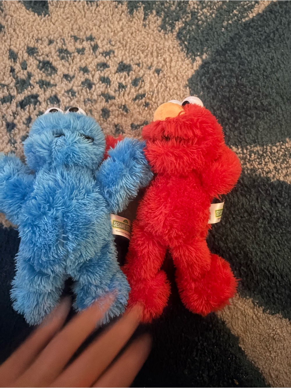 Sesame Street Plush Duo - Blue Cookie Monster & Red Elmo